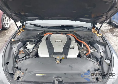 2014 Infiniti Q50 Hybrid Sport z USA, uszkodzony, nr VIN JN1AV7AR6EM703634